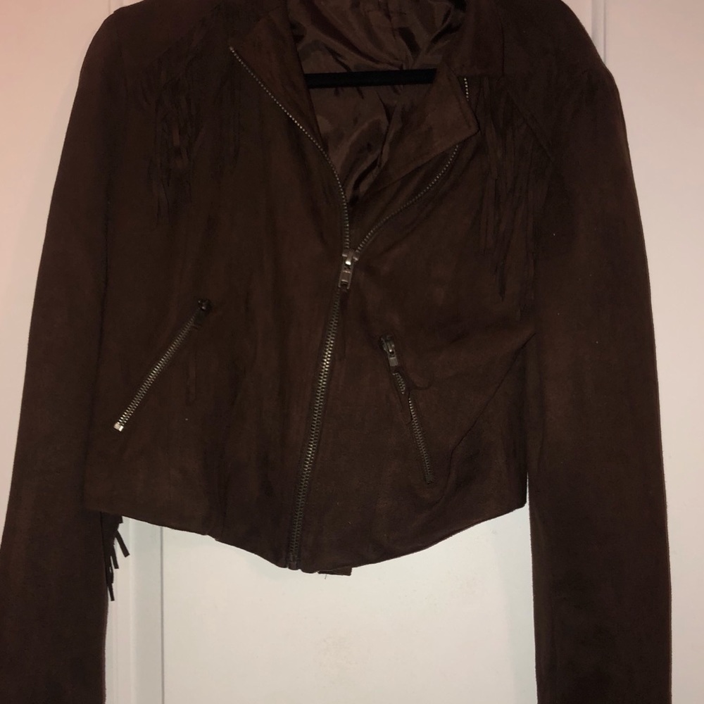 Suede fringe jacket
